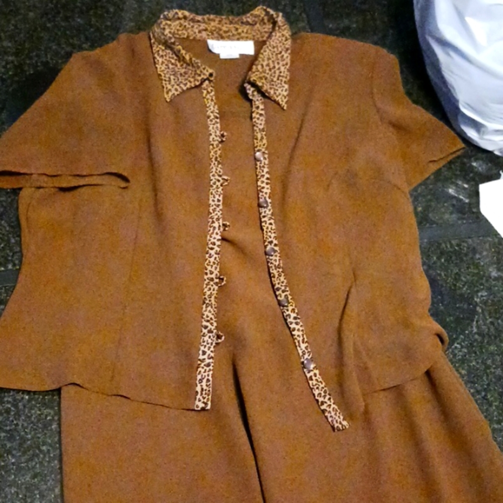 Brown dress with jacket